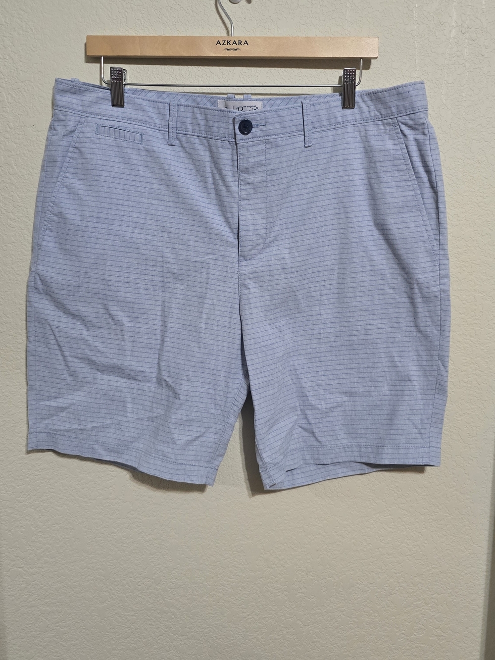 Original Penguin Light Blue Pinstripe Flat Front Men's Shorts